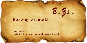 Bezzeg Zsanett névjegykártya
